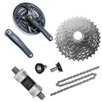 Shimano Trekking Fahrrad Verschleißset Kurbel Kette Freilauf-Schraubzahnkranz Innenlager 27 Gang 371 Shimano Trekking Fahrrad Verschleißset Kurbel Kette Freilauf-Schraubzahnkranz Innenlager 27 Gang 371