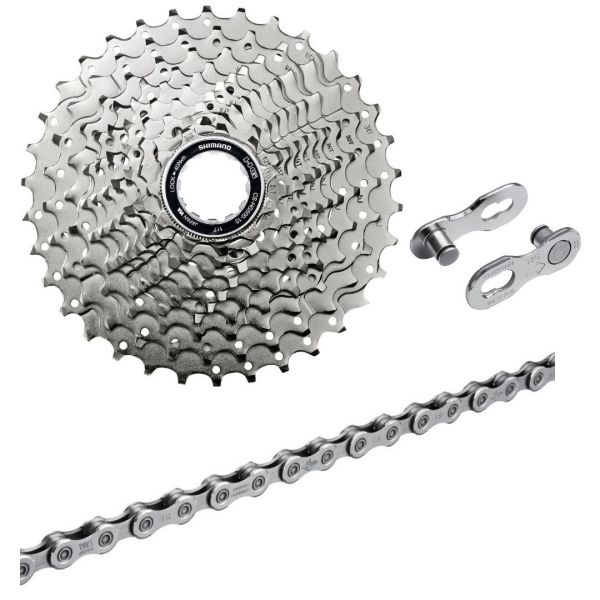 E-Bike Verschleißset Kassette / Zahnkranz + Kette 10 Fach Kettenschaltung 11-36