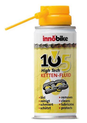 Innobike Kettenfluid 105 High Tech High Tech Kettenfluid 105 Innobike, 100ml, Sprühdose, mit Schnorchel 