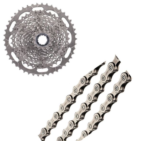 Shimano Verschleißset Deore CS-M 5000 Kassette 11-42 und CN-HG701 Kette für Fahrrad und E-Bike