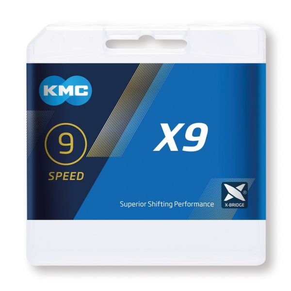 KMC Fahrrad Schaltungs-Kette X 9 grau 9-fach 