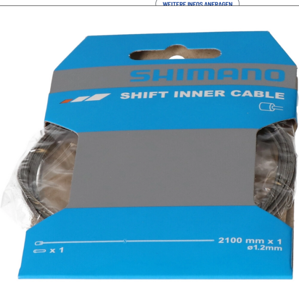  Shimano Schaltzug MTB/Road Stahl Speziell geformter, glatter Innenzug für minimierte Reibung und flüssiges Schalten