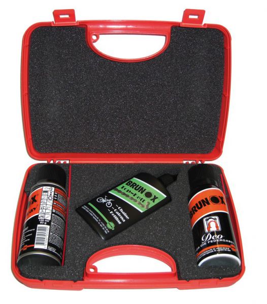 Brunox Geschenk Box Bike Pflegeprodukte Set Pflegeöl für Fahrrad und E-Bike